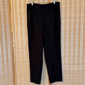 HFX Black Performance Straight Leg Pants Zipper Pockets Womens‎ XL